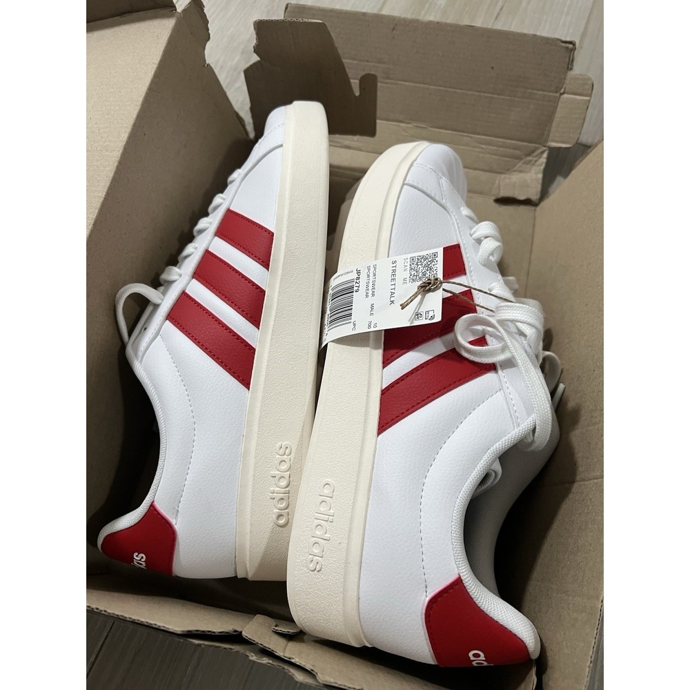 Adidas Streettalk Lace Up Mens White Sneakers Casual Shoes JP8279 Size 10.5